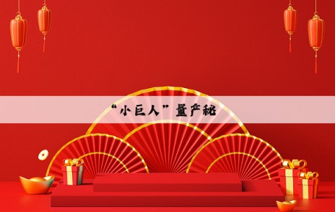 “小巨人”量產(chǎn)秘笈